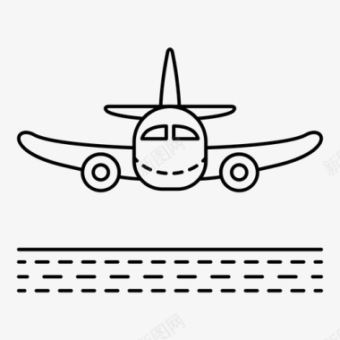飞机着陆飞机旅行图标图标