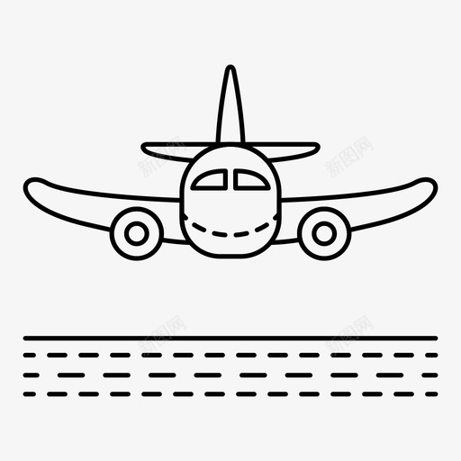 飞机着陆飞机旅行图标svg_新图网 https://ixintu.com 旅行 旅行图标集 飞机 飞机着陆