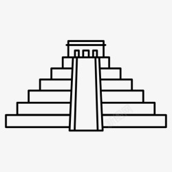玛雅金字塔玛雅金字塔墨西哥纪念碑图标高清图片