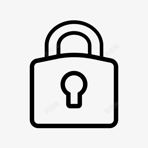 锁入口线路图标svg_新图网 https://ixintu.com 入口 安全 线路 锁