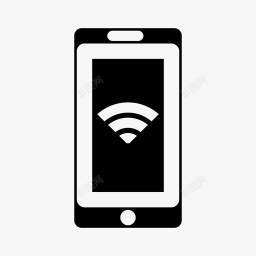 智能手机wifi互联网wifi连接图标svg_新图网 https://ixintu.com wifi信号 wifi连接 互联网 智能手机wifi