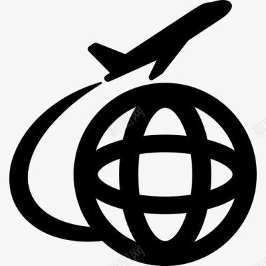 国际航班logo在机场图标图标