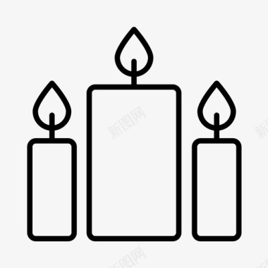 蜡烛基督圣诞节图标图标