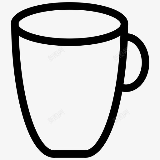 马克杯咖啡茶图标svg_新图网 https://ixintu.com 咖啡 茶 轮廓杯和玻璃杯 马克杯