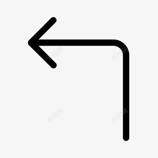方向标志箭头左转图标svg_新图网 https://ixintu.com 左转 方向1 方向标志 标志牌 箭头 行驶方向
