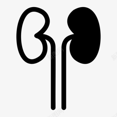 肾脏膀胱人图标图标