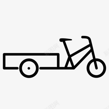 三角洲三轮车自行车货物图标图标