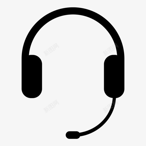 耳机客户支持麦克风图标svg_新图网 https://ixintu.com 客户支持 耳机 通话 麦克风