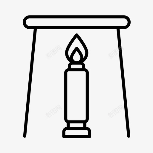 科学本生灯教育图标svg_新图网 https://ixintu.com 学校 实验 实验室 教育 本生灯 科学