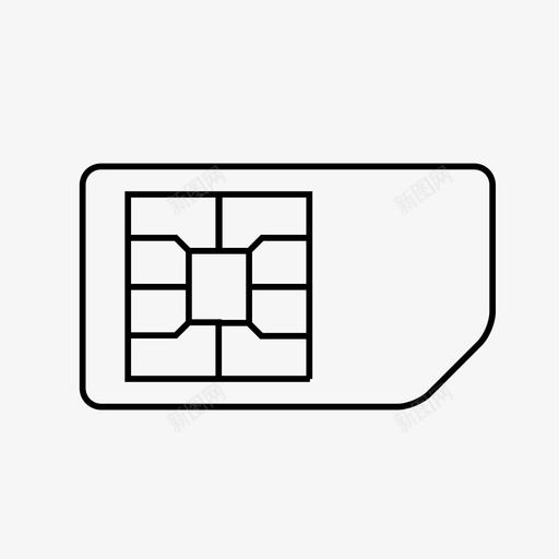 是卡手机simcard图标svg_新图网 https://ixintu.com simcard 手机 是卡