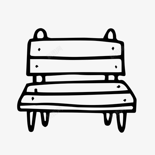 有座位长凳公园长凳图标svg_新图网 https://ixintu.com 公园长凳 有座位 长凳 随意涂鸦