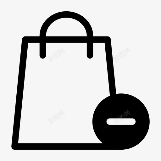 购物袋删除添加到购物车删除图标svg_新图网 https://ixintu.com 删除 添加到购物车 网购 购物袋 购物袋删除