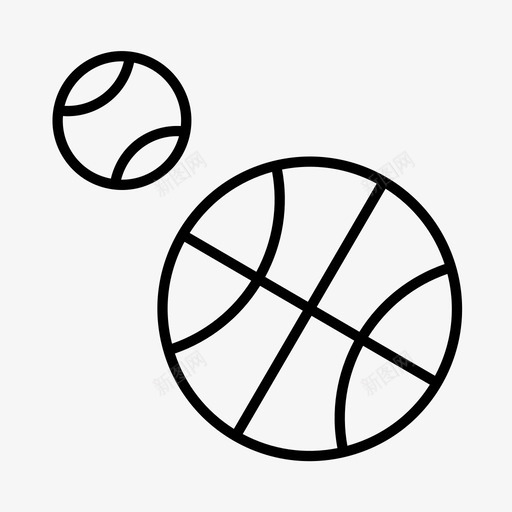 球篮球游戏图标svg_新图网 https://ixintu.com 健身房 手球 游戏 玩具 球 篮球