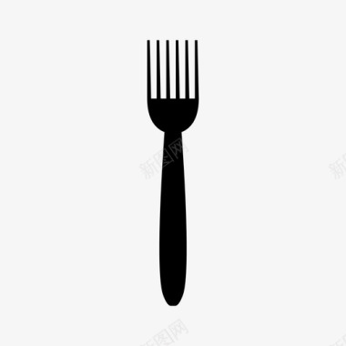 叉子烹饪晚餐图标图标