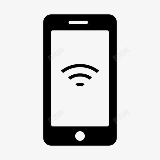 智能手机wifi互联网wifi连接图标svg_新图网 https://ixintu.com wifi信号 wifi连接 互联网 智能手机wifi