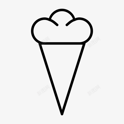 冰淇淋筒冷的好吃的图标svg_新图网 https://ixintu.com 冰淇淋筒 冷的 好吃的