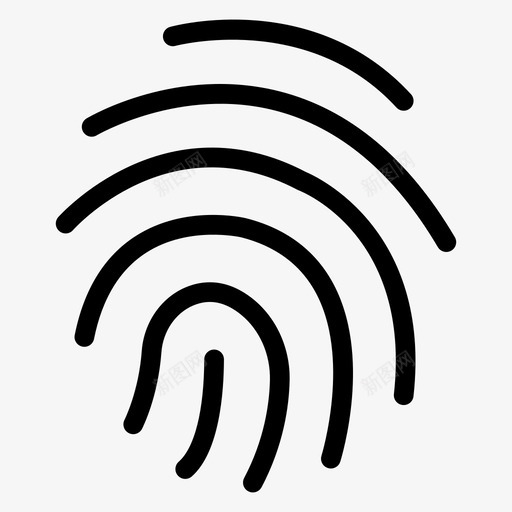 打印手指扫描仪图标svg_新图网 https://ixintu.com 安全 安全标志图标 手指 打印 扫描仪 拇指