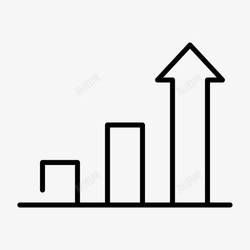 条形图向上条形图商业模式图标svg_新图网 https://ixintu.com 业务要素缺口 商业模式 增长 条形图 条形图向上 趋势