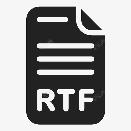 rtf文档文件图标svg_新图网 https://ixintu.com rtf word 文件 文档