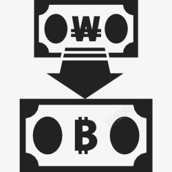 汇率换算韩元兑比特币换算货币图标高清图片