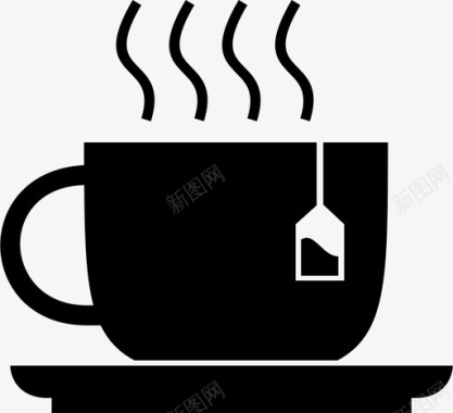 杯子一杯茶餐厅图标图标