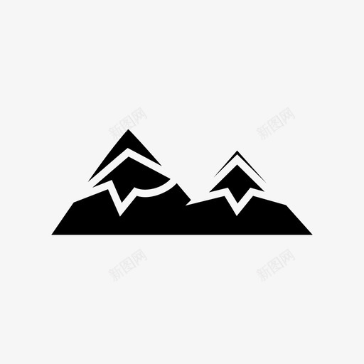 山高度风景图标svg_新图网 https://ixintu.com 山 自然 顶端 风景 高度