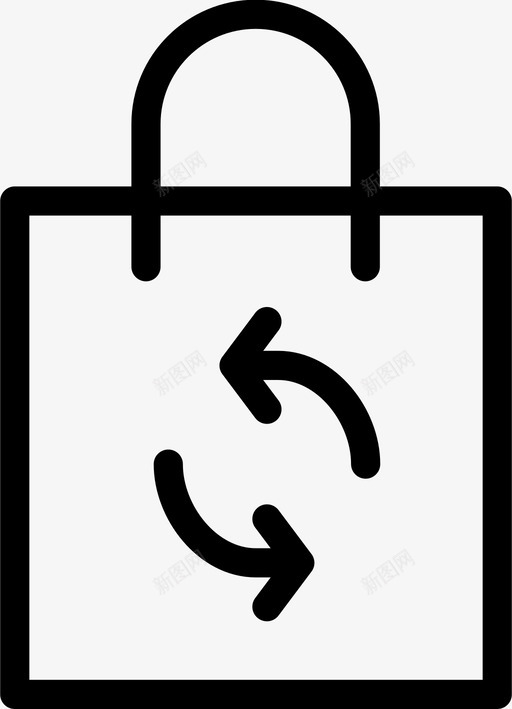 购物袋手提袋电子商务图标svg_新图网 https://ixintu.com 手提袋 电子商务 购物袋