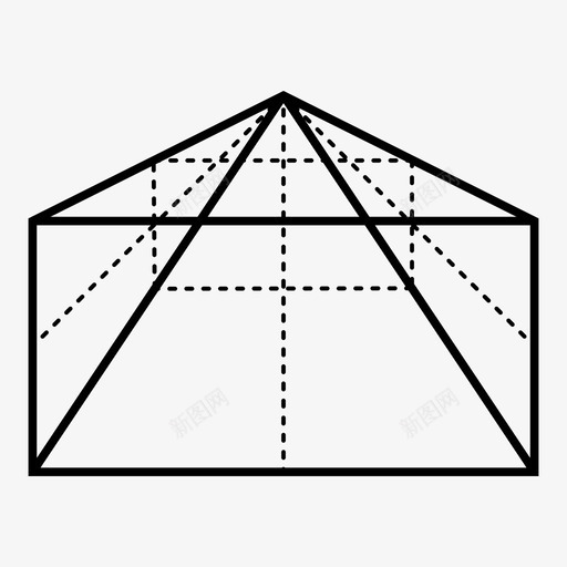 金字塔横截面埃及图标svg_新图网 https://ixintu.com 交叉 几何 几何形状 埃及 数学 横截面 金字塔