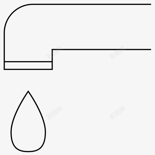 漏水的水龙头滴水水管图标svg_新图网 https://ixintu.com 水槽 水管 滴水 漏水的水龙头
