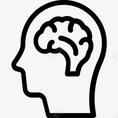 人头脑神经图标图标