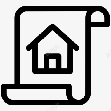 房地产文件抵押贷款房地产图标图标