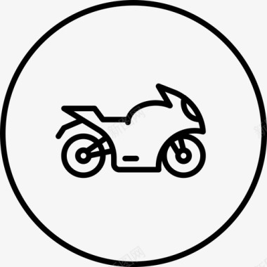 摩托车自行车骑行图标图标