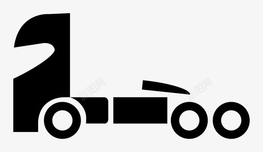 卡车带驾驶室发动机欧洲半挂车图标图标