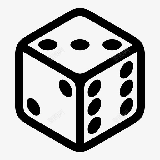 骰子赌博游戏图标svg_新图网 https://ixintu.com 游戏 赌博 运气 骰子