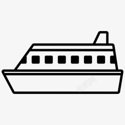 度假游船游船渡轮客轮图标高清图片