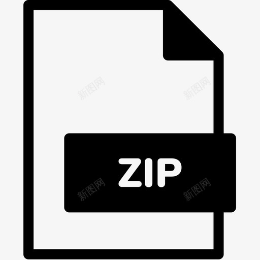 zip文件扩展名格式图标svg_新图网 https://ixintu.com zip文件 扩展名 文件格式混合 格式 类型