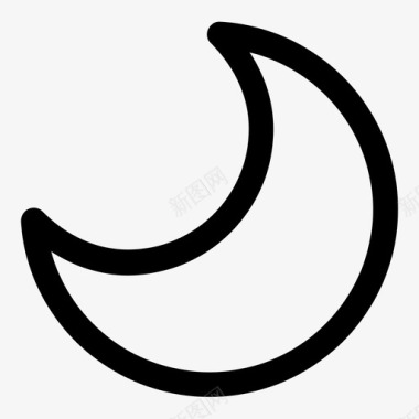 月亮半月月相图标图标