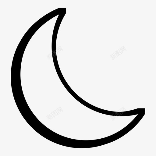 月亮月光夜晚图标svg_新图网 https://ixintu.com 夜晚 月亮 月光 睡觉