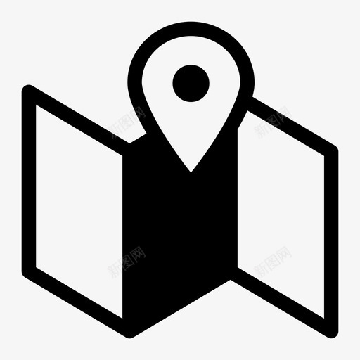 地图区域gps图标svg_新图网 https://ixintu.com gps pin 位置 区域 地图