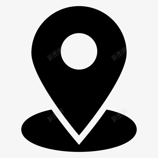 地图图钉gps位置图标svg_新图网 https://ixintu.com gps 位置 地图和导航符号 地图图钉 指针