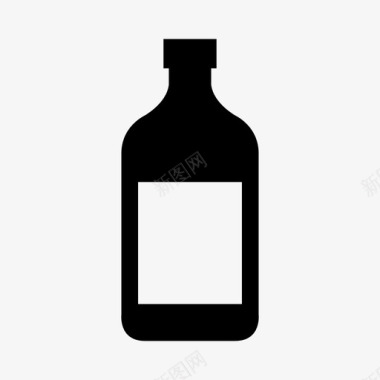 一瓶酒酒酒吧图标图标