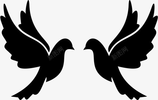 鸟动物鸽子图标svg_新图网 https://ixintu.com 动物 和平 爱 鸟 鸽子