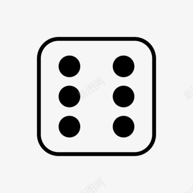 骰子六赌场图标图标