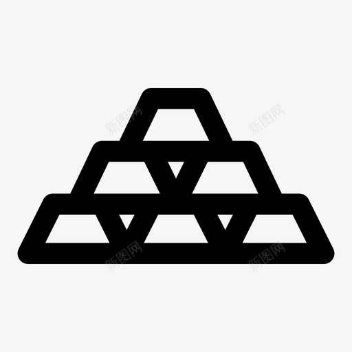 金库钻石金条图标svg_新图网 https://ixintu.com 价值 商学院最大胆 金字塔 金库 金条 钻石