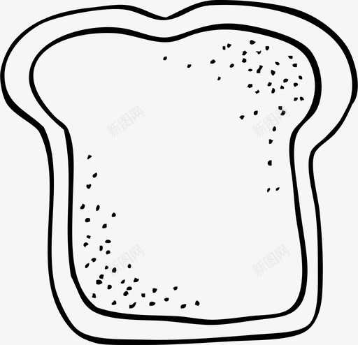 白面包烘焙面粉图标svg_新图网 https://ixintu.com 手绘食品饮料 烘焙 白面包 面粉 食品