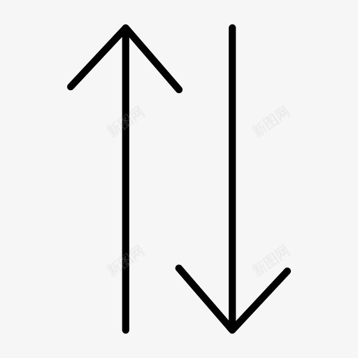 垂直交换箭头排序图标svg_新图网 https://ixintu.com 垂直交换 排序 箭头