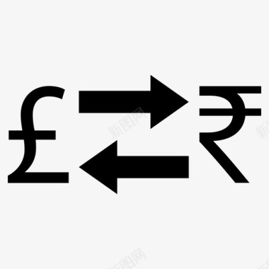 英镑兑卢比货币外汇图标图标