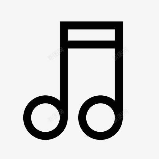 音符声音极简主义音乐图标svg_新图网 https://ixintu.com 声音 极简主义音乐 音符