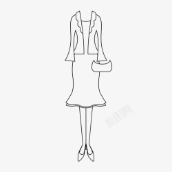 礼服柔和亲切上衣礼服_柔和亲切_轮廓线高清图片