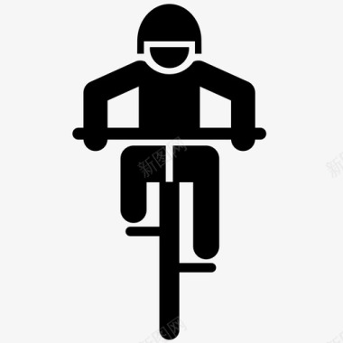 自行车手自行车娱乐图标图标